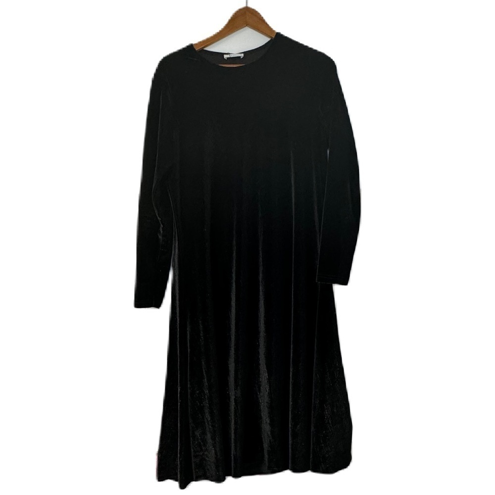 Vivid woman’s xl LBD midi sparkle holiday party black dress fun fancy aline